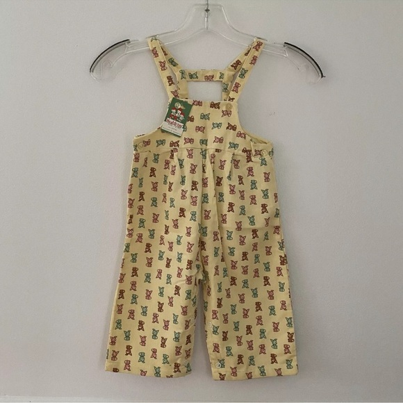 Vintage Healthtex Yellow Bunny Corduroy Overalls Deadstock Easter 18m - Picture 1 of 5